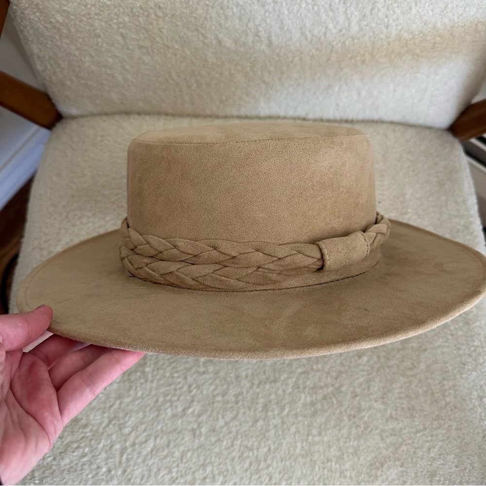 Anthropologie ASN Ashton Trimmed Boater Hat - Picture 4 of 7